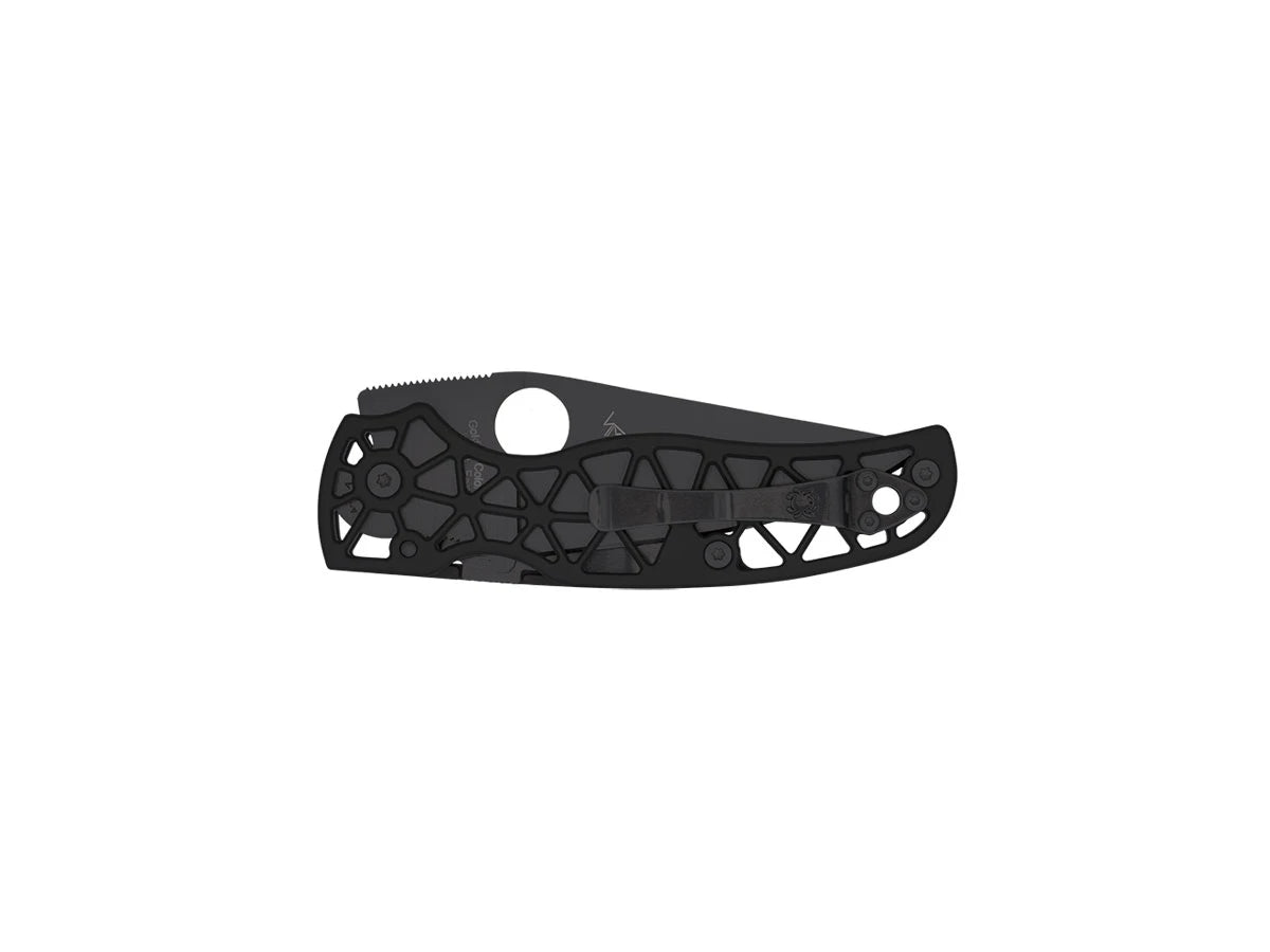 Spyderco EDGERATI BLACK ALUMINIUM BLACK BLADE PLAIN C266BKALBKP