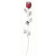 Bagutta Rosa Silver Plated Rossa con Finitura Argentata e Astuccio Regalo 30 cm