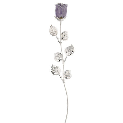Bagutta Rosa Silver Plated Viola con Bordo Argentato e Astuccio Regalo 30 cm