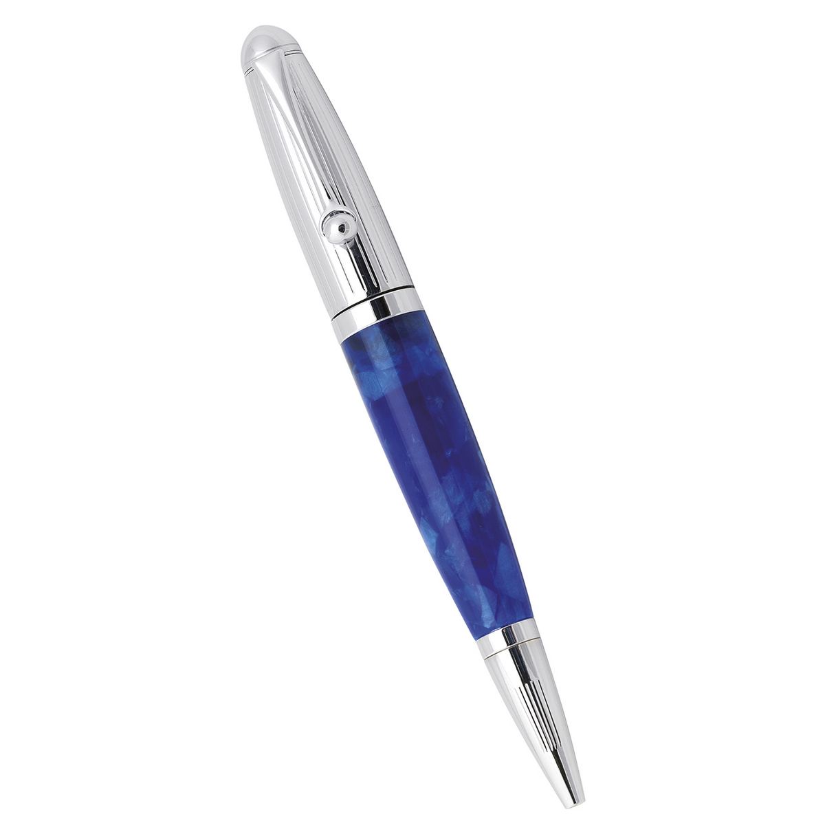 Bagutta Penna a Sfera Marmorizzata con Memoria USB 16 GB Blu 14 cm