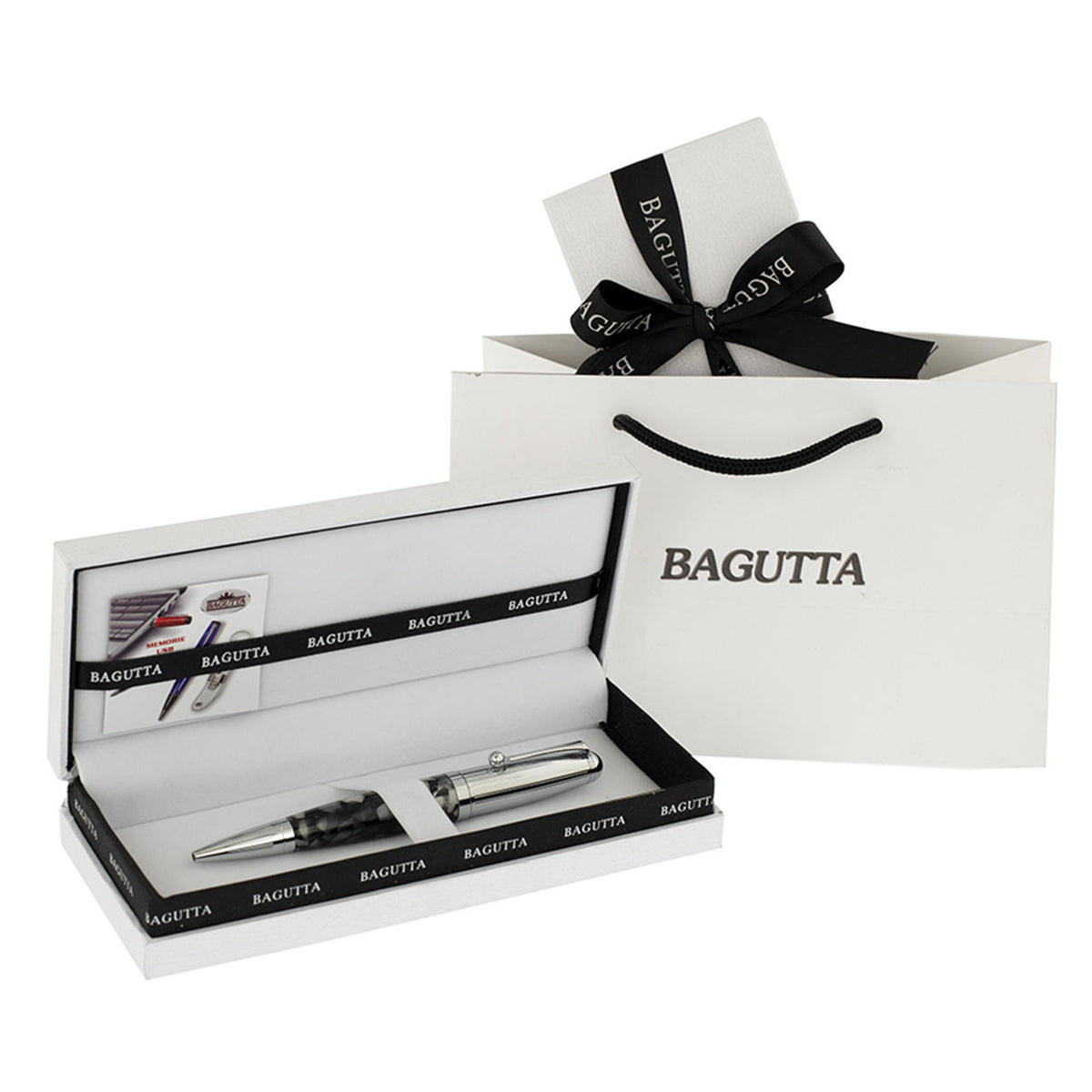 Bagutta Penna a Sfera Marmorizzata con Memoria USB 16 GB Blu 14 cm