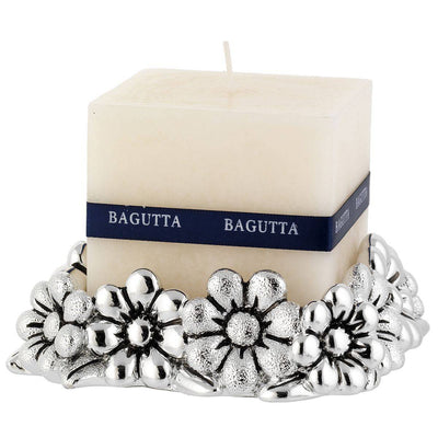 Bagutta Candela Profumata Crema con Base Margherite Argentata 5x5x5 cm