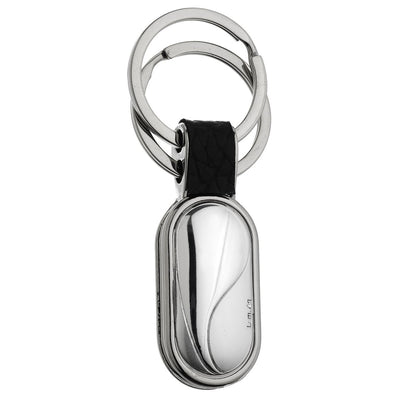 Bagutta Portachiavi Color Argento con Ciondolo Rettangolare Bombato 8 cm