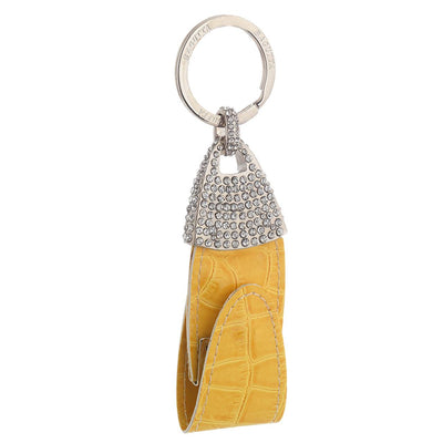 Bagutta Portachiavi con Memoria USB, Strass e Cinturino Giallo Senape