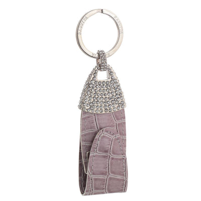 Bagutta Portachiavi con Memoria USB, Strass e Cinturino Lilla