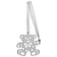 Bagutta Segnalibro Silver Plated con Nastro e Pendente Traforato Orsetto 4x20 cm