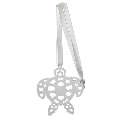 Bagutta Segnalibro Silver Plated con Nastro e Pendente Traforato Tartaruga 4x20 cm