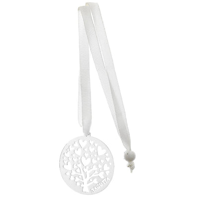 Bagutta Segnalibro Tondo Silver Plated Albero della Vita con Cuori 4 cm