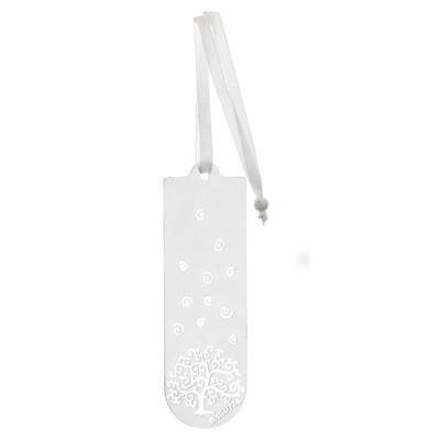 Bagutta Segnalibro Rettangolare Silver Plated Albero della Vita con Spirali 3,5x11 cm