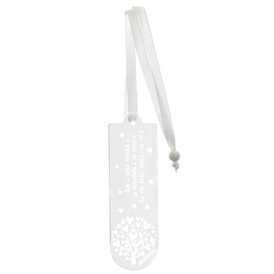 Bagutta Segnalibro Silver Plated Albero della Vita con Cuori e Frase 3,5x11 cm