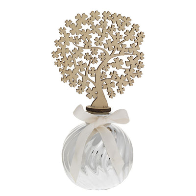 Bagutta Profumatore per Ambienti Sferico Argentato Albero Fiorito in Legno 6x13 cm