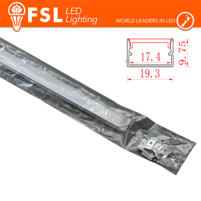 KIT PROFILO ALLUMINIO 6063 - U - SILVER - cover opale - 2m - 9