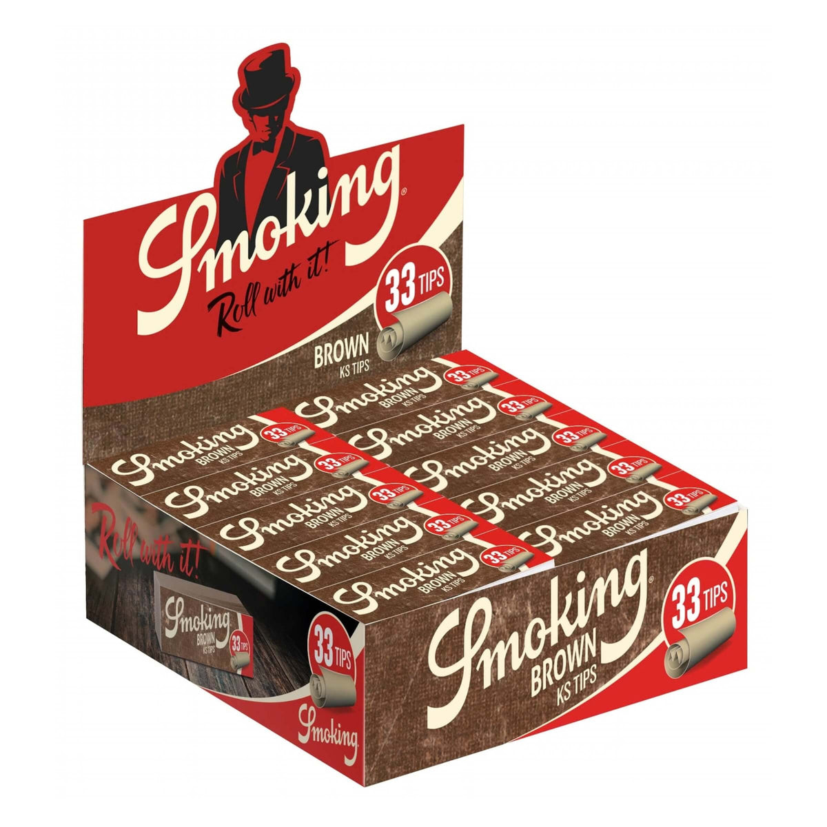 PROV-C02268002
Smoking Brown King Size Tips Filtri in Cartoncino 60 x 25 mm (50 libretti x 33 fogli)