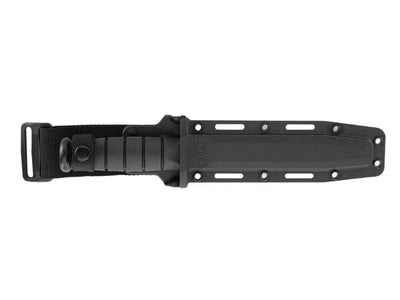 Ka-Bar Fighting/Utility 1213 Plain dettaglio lama Cro-Van manico Kraton G fodero cuoio