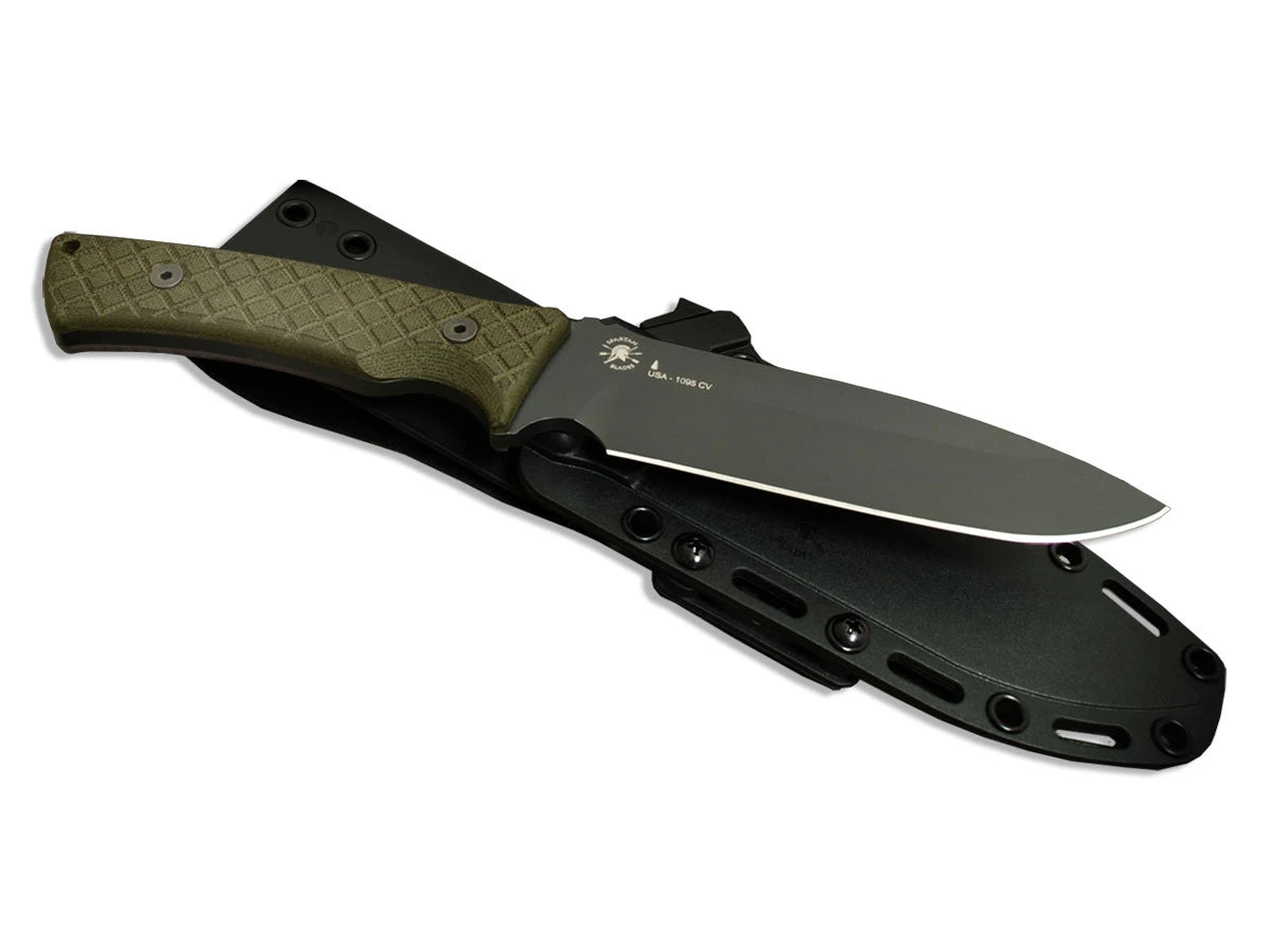 Spartan Blades DAMYSUS SBSL003BKGR Black Blade Green Micarta