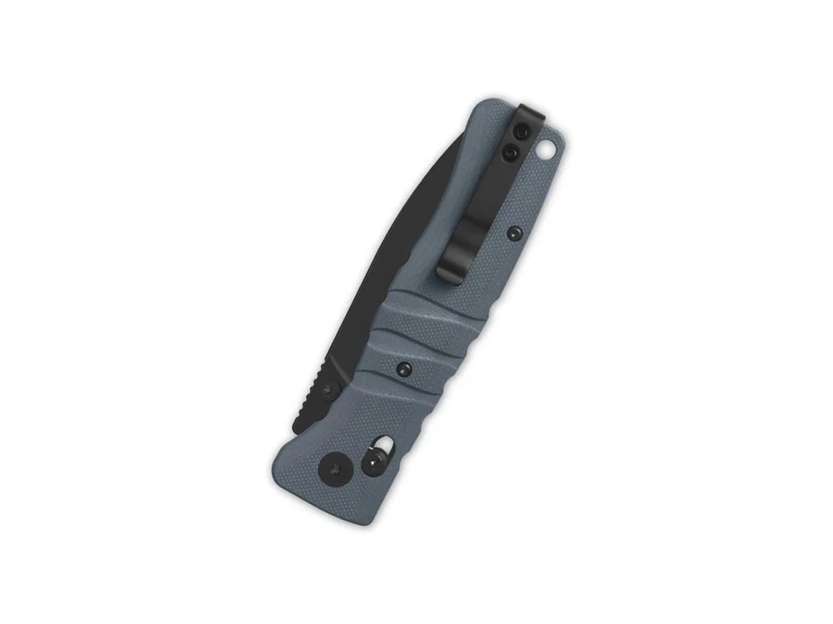 Dettaglio manico G-10 grigio QSP Ripley Black glyde lock 102 g