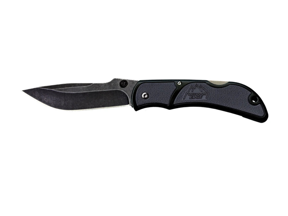 Outdoor Edge Chasm 2.5 Gray acciaio 8Cr13MoV Black Stonewash Zytel lama 6,4 cm 31 gr Back Lock - vista principale