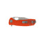 Honey Badger Clip Point Medium HB4074 arancione, dettaglio manico FRN e flipper