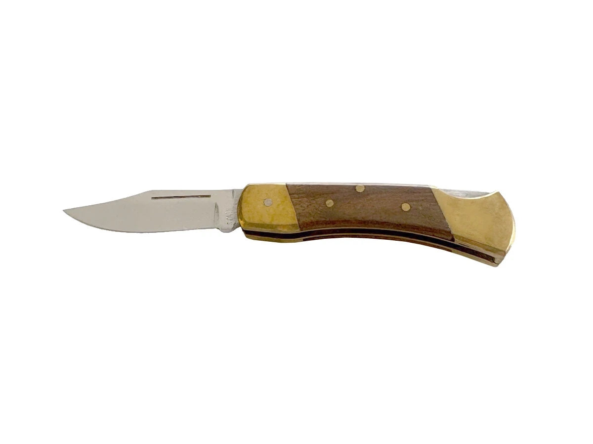 Coltello folding Import 101 B-3 manico legno e ottone 13 cm Made in Pakistan