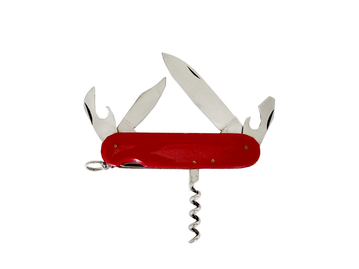 Coltello folding 6 attrezzi manico plastica chiuso 9 cm Made in Italy