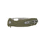 Honey Badger Tanto Large HB1323 verde, dettaglio manico FRN e flipper