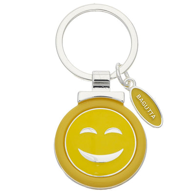 Bagutta Portachiavi Tondo Silver Plated Emoji Sorriso 8 cm
