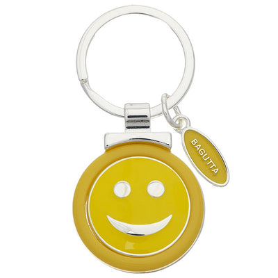 Bagutta Portachiavi Tondo Silver Plated Emoji Felice 8 cm