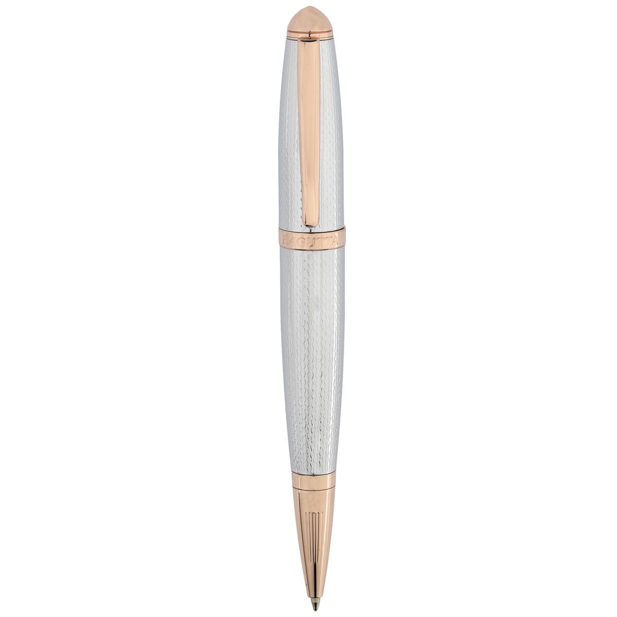 Bagutta Penna a Sfera Testurizzata USB 16 GB Cromata con Finiture Rame 14 cm