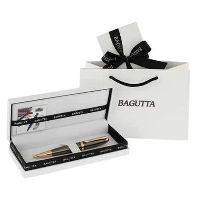 Bagutta Penna a Sfera Corpo Testurizzato con Memoria USB 16 GB Cromata con Finiture Rame