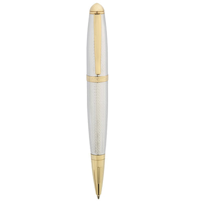 Bagutta Penna a Sfera Corpo Testurizzato con Memoria USB 16 GB Cromata con Finiture Oro