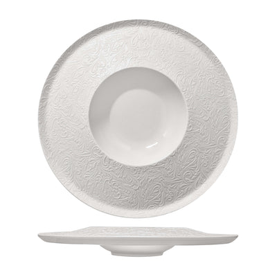 Essentia Damasco Piatto Fondo Gourmet Magnesium Porcelain 28 cm 4 Pezzi