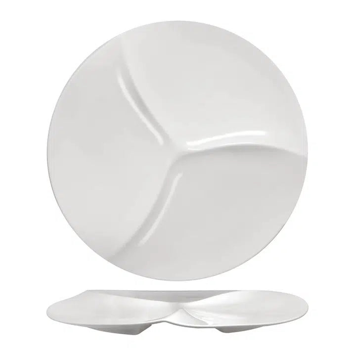 Trio Piatto 3 Scomparti Magnesium Porcelain 31,2 cm 4 Pezzi