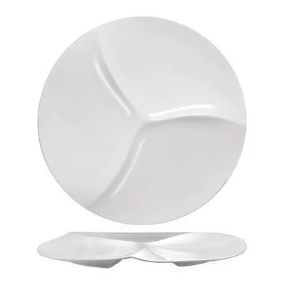 Trio Piatto 3 Scomparti Magnesium Porcelain 31,2 cm 4 Pezzi