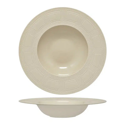 Essentia Labyrinth Beige Piatto Fondo Gourmet in Porcellana 31 cm 4 Pezzi