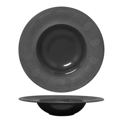 Essentia Labyrinth Black Piatto Fondo Gourmet in Porcellana 31 cm 4 Pezzi