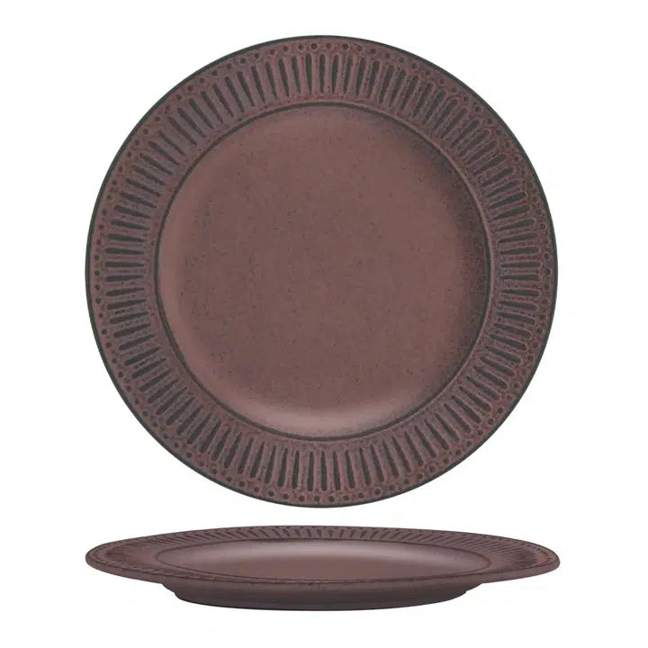 Acropoli Cherry Piatto Piano in Stoneware Reactive Color 32 cm 4 Pezzi