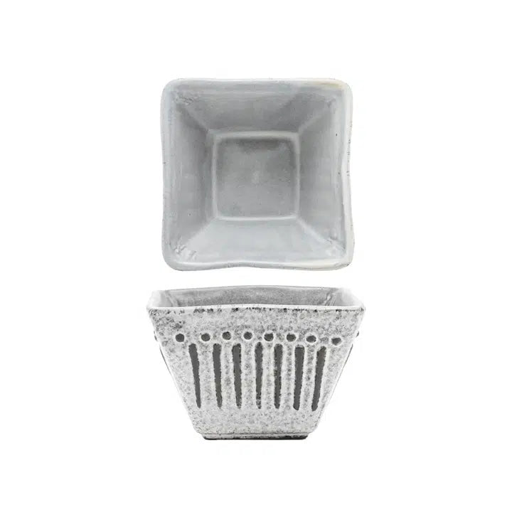 Acropoli Coppetta Quadrata in Stoneware Reactive Color 8,8x8,8 cm H 5,9 cm 6 Pezzi