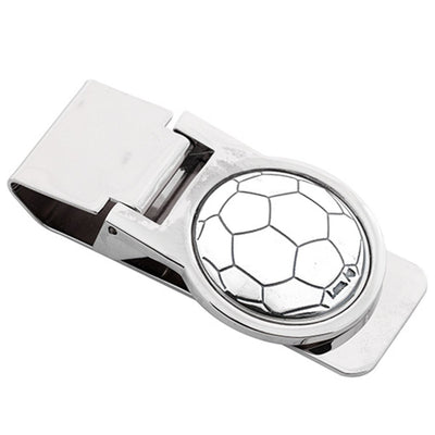 Bagutta Fermasoldi Argentato con Pallone da Calcio 6x3 cm