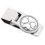 Bagutta Fermasoldi Argentato con Quadrifoglio 6x3 cm