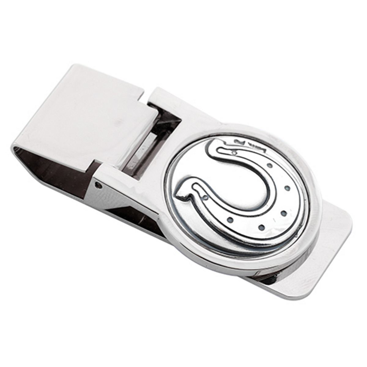 Bagutta Fermasoldi Argentato con Ferro di Cavallo 6x3 cm