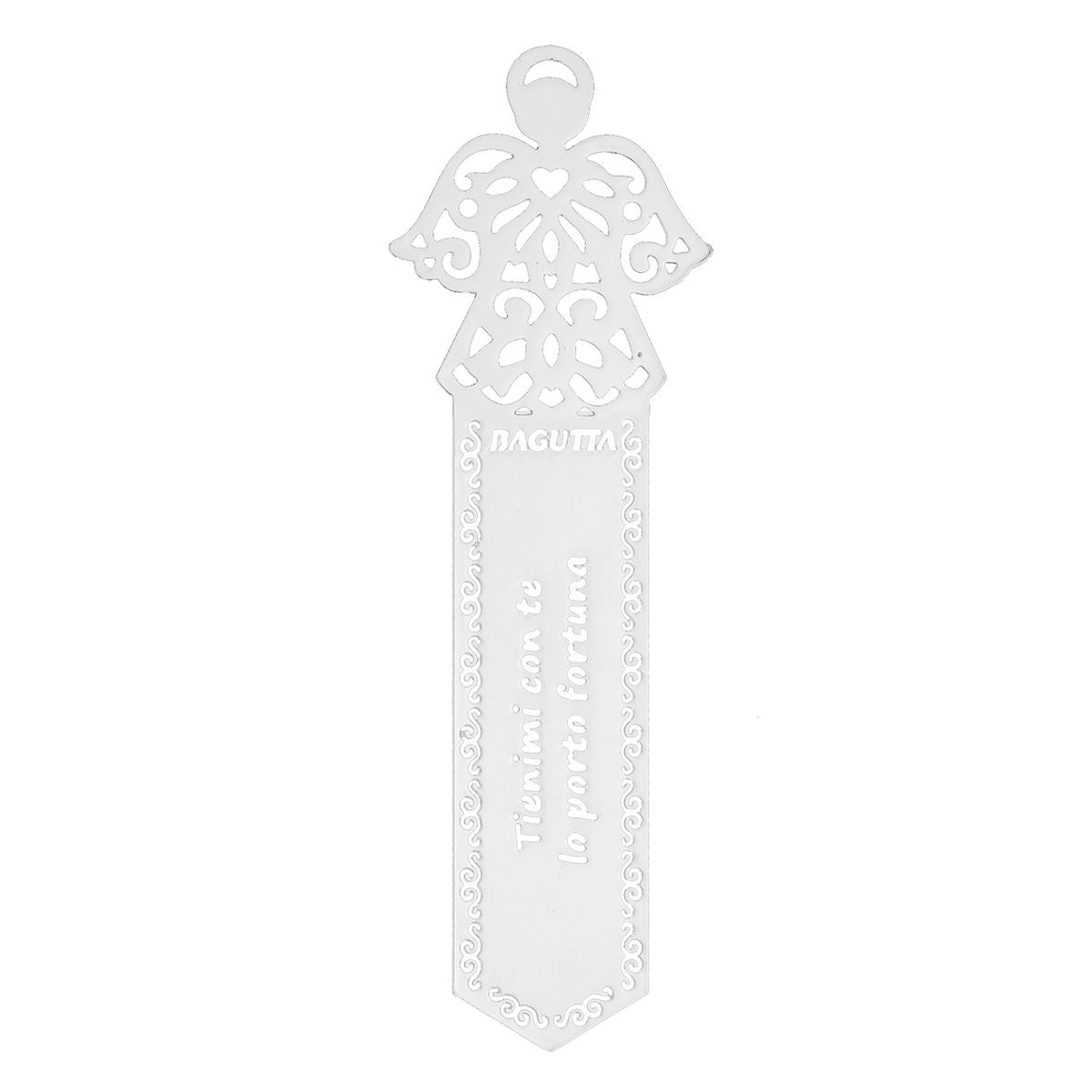 Bagutta Segnalibro Silver Plated Angelo “Tienimi con Te, Io Porto Fortuna” 12 cm