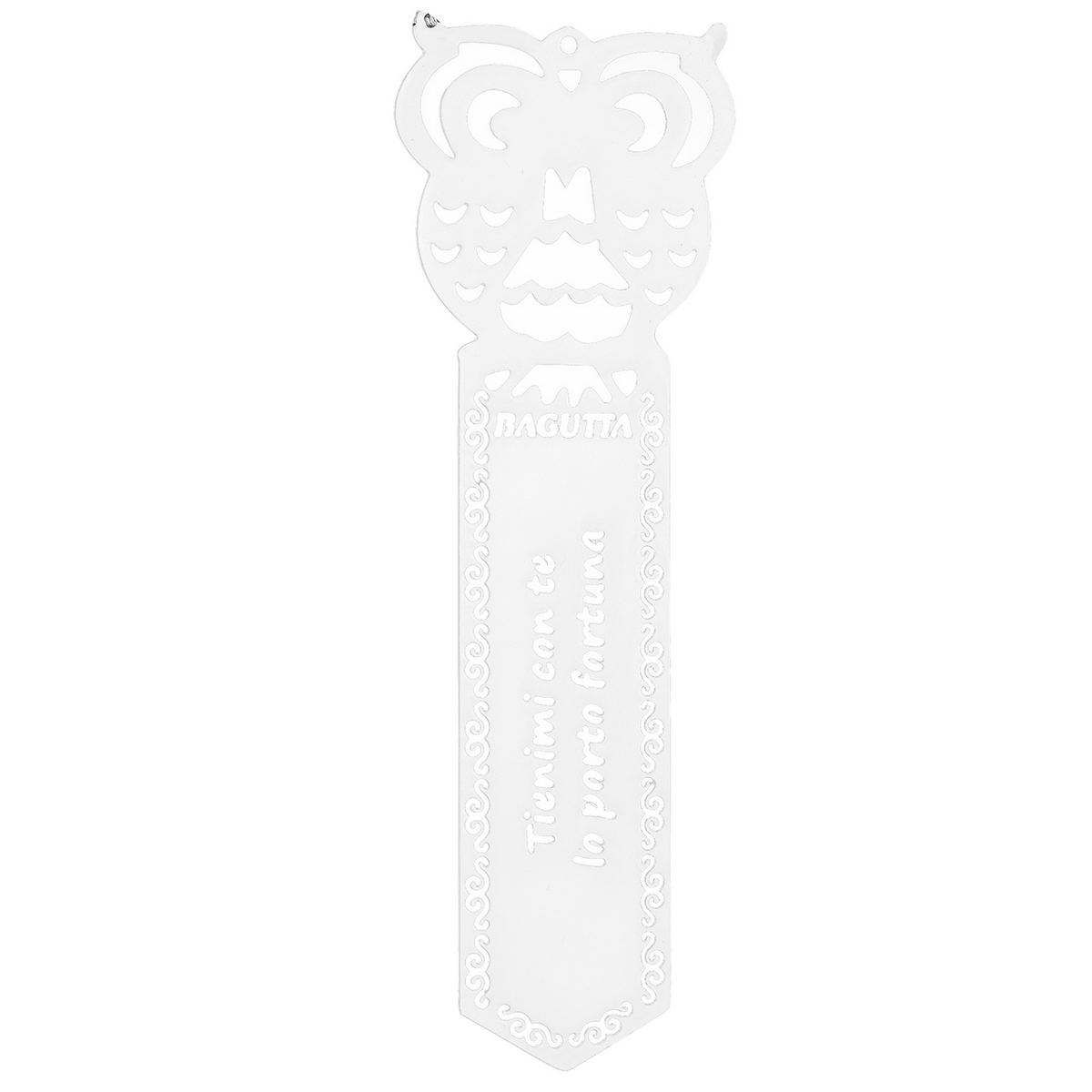 Bagutta Segnalibro Silver Plated Gufo “Tienimi con Te, Io Porto Fortuna” 12 cm