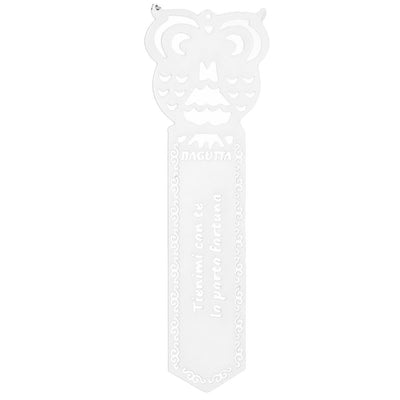 Bagutta Segnalibro Silver Plated Gufo “Tienimi con Te, Io Porto Fortuna” 12 cm
