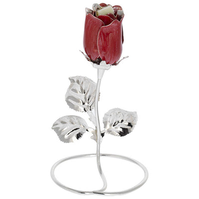 Bagutta Diffusore di Fragranza a Rosa Silver Plated Rosso 22 cm