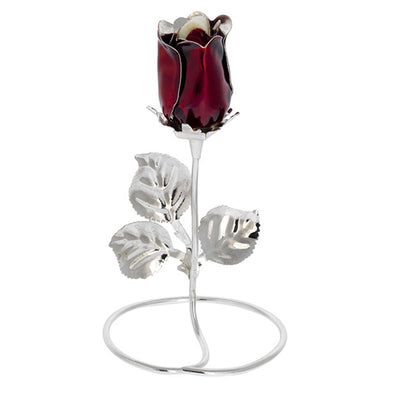 Bagutta Diffusore di Fragranza a Rosa Silver Plated Bordeaux 22 cm