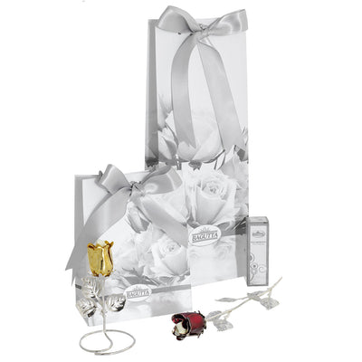 Bagutta Diffusore di Fragranza a Rosa Silver Plated Bordeaux 22 cm