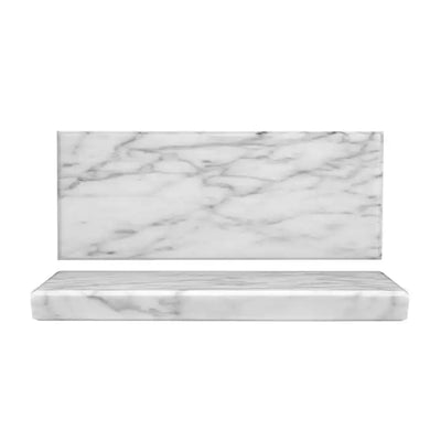 Marble White Vassoio Rettangolare in Marmo 25x9 cm H 2 cm 10 Pezzi