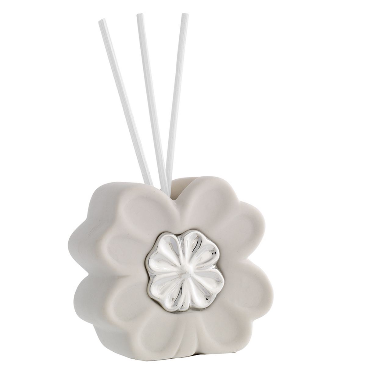 Bagutta Profumatore per Ambienti in Ceramica Fiore Bianco 8x4x8 cm