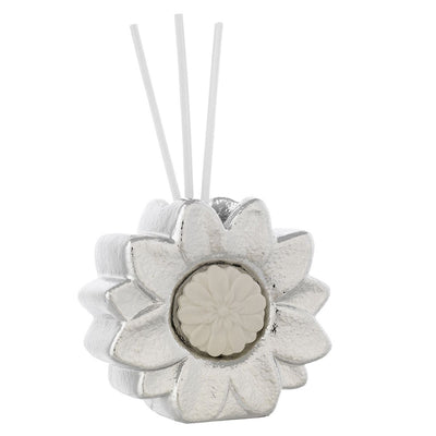 Bagutta Profumatore per Ambienti in Ceramica Margherita Argentata 8x4x8 cm