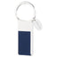 Bagutta Portachiavi Finitura Silver con Inserto Rettangolare Blu 7 cm